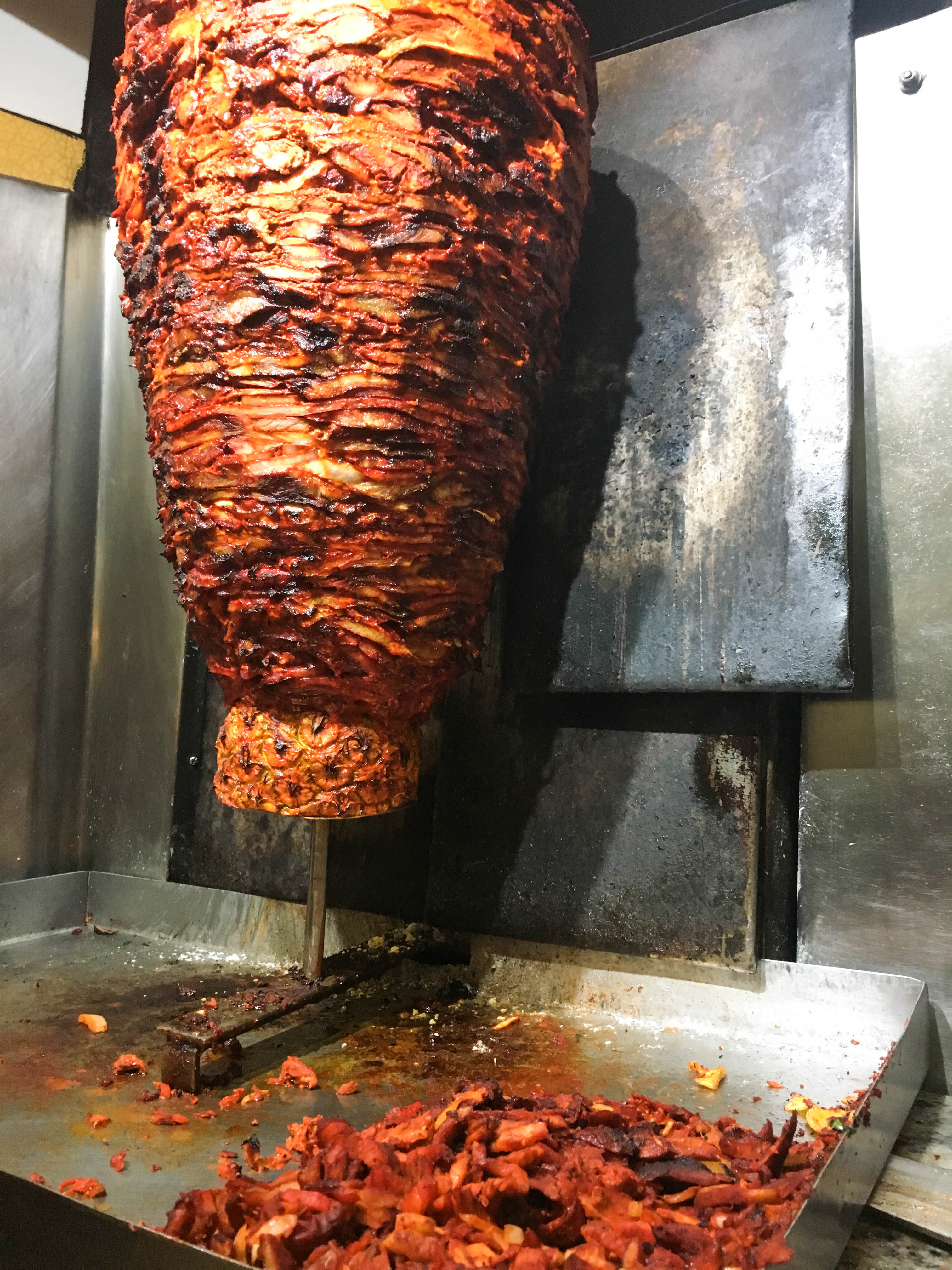 Tacos Al Pastor at the old-school, late night taqueria El Farolito