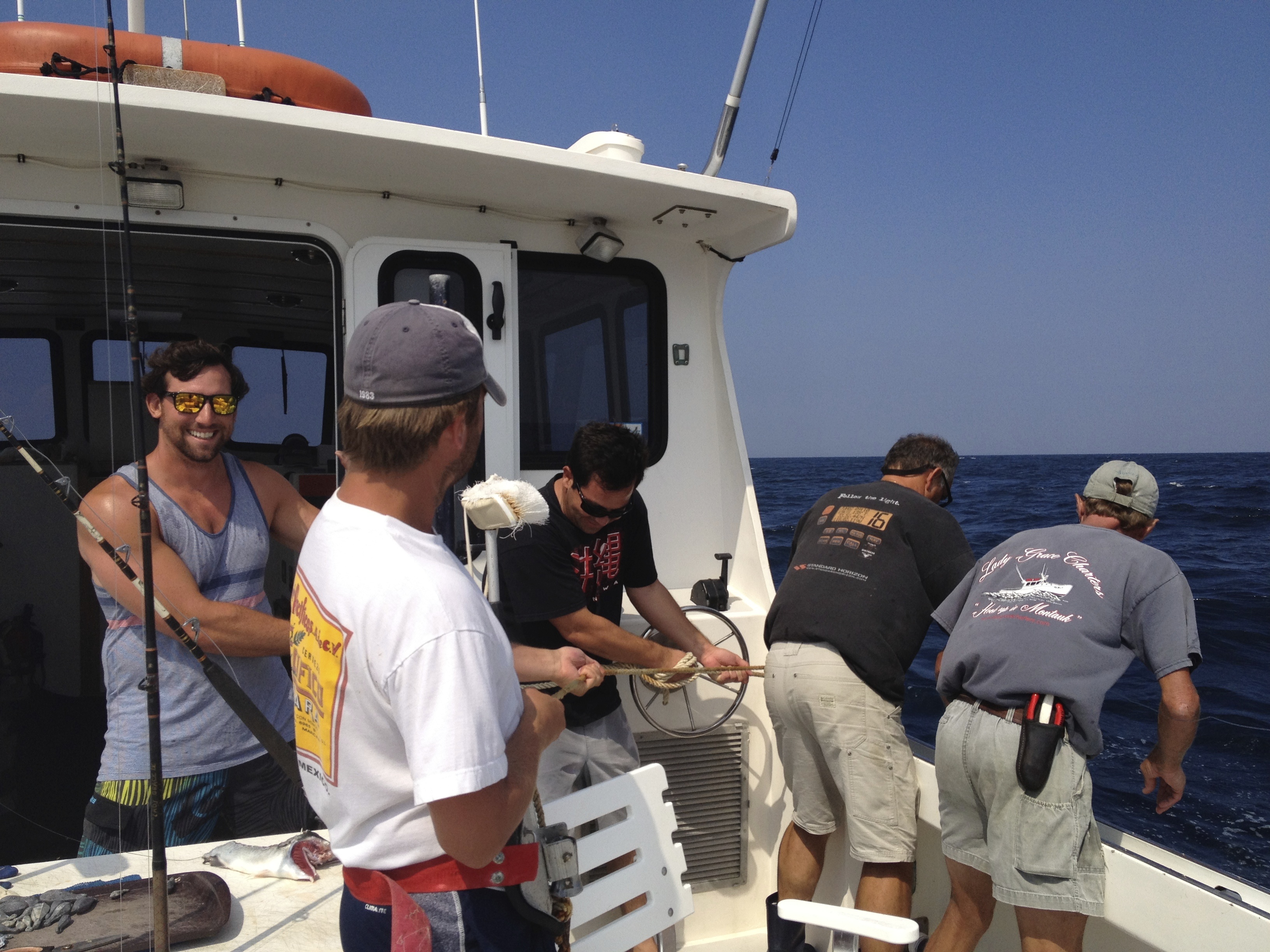 shark fishing montauk lady grace captain mario