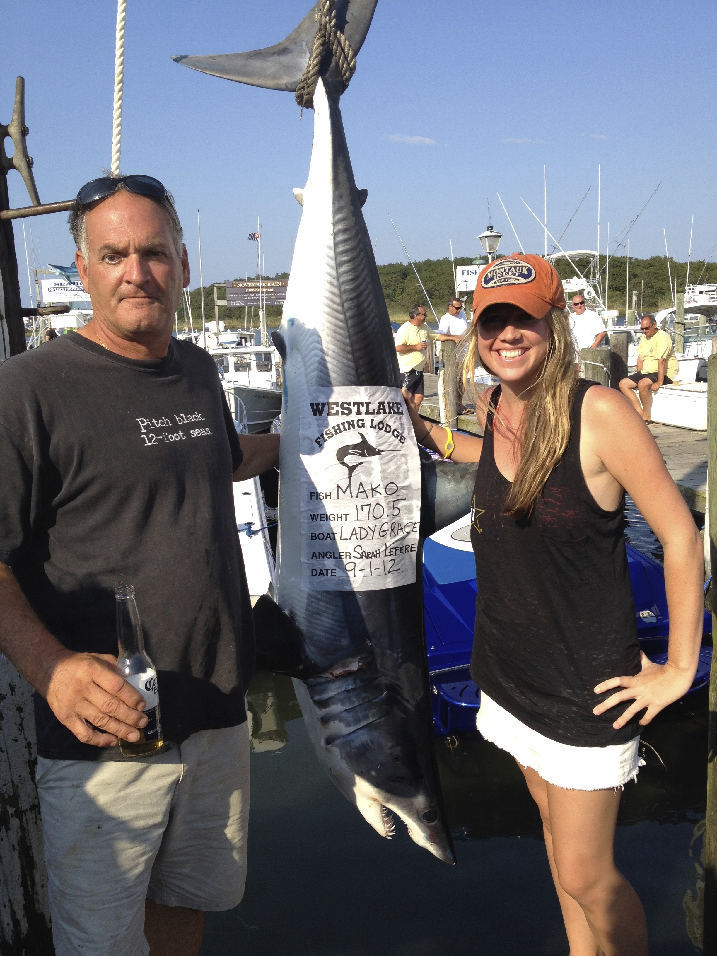 shark fishing montauk lady grace captain mario