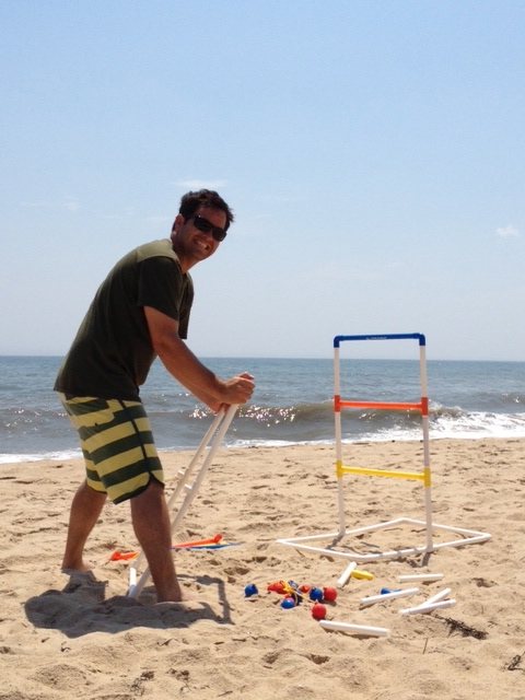 Playing on the Hither Hills beach