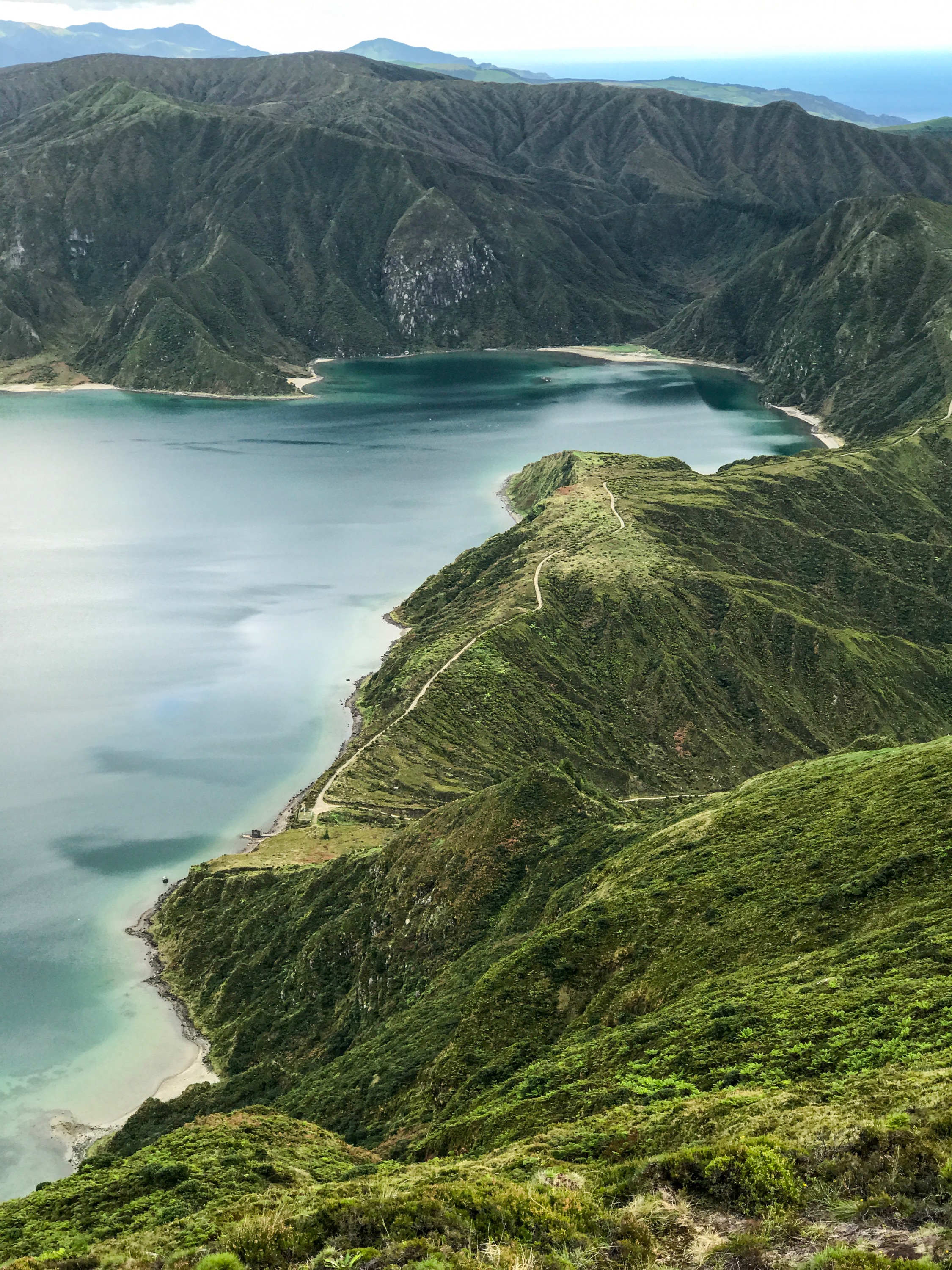 Lagoa Do Fogo Crater Lake Within The Agua De Pau Massif