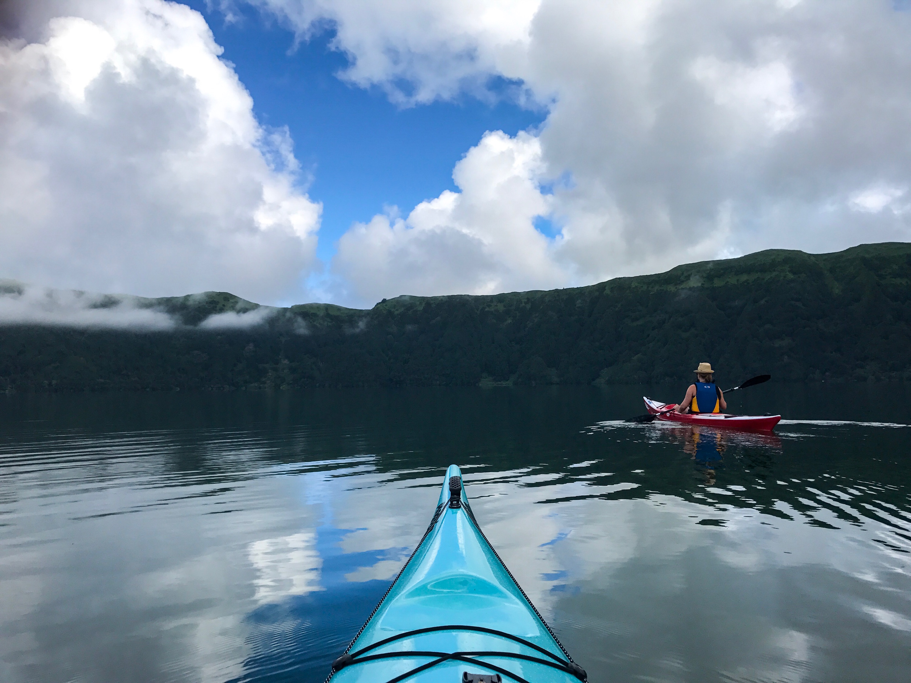 sete cidades blue and green lake azores kayak kayaking