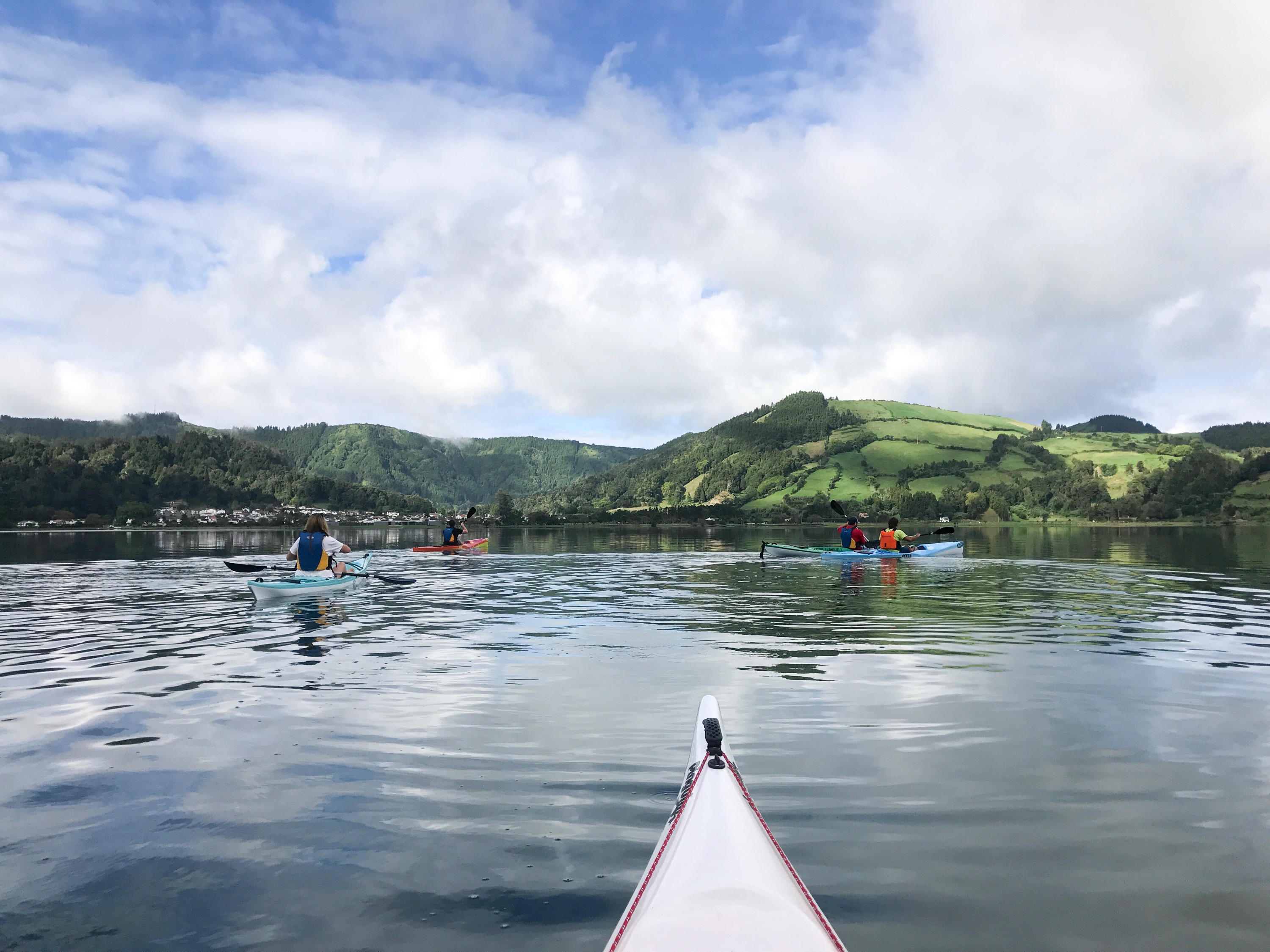 sete cidades blue and green lake azores kayak kayaking