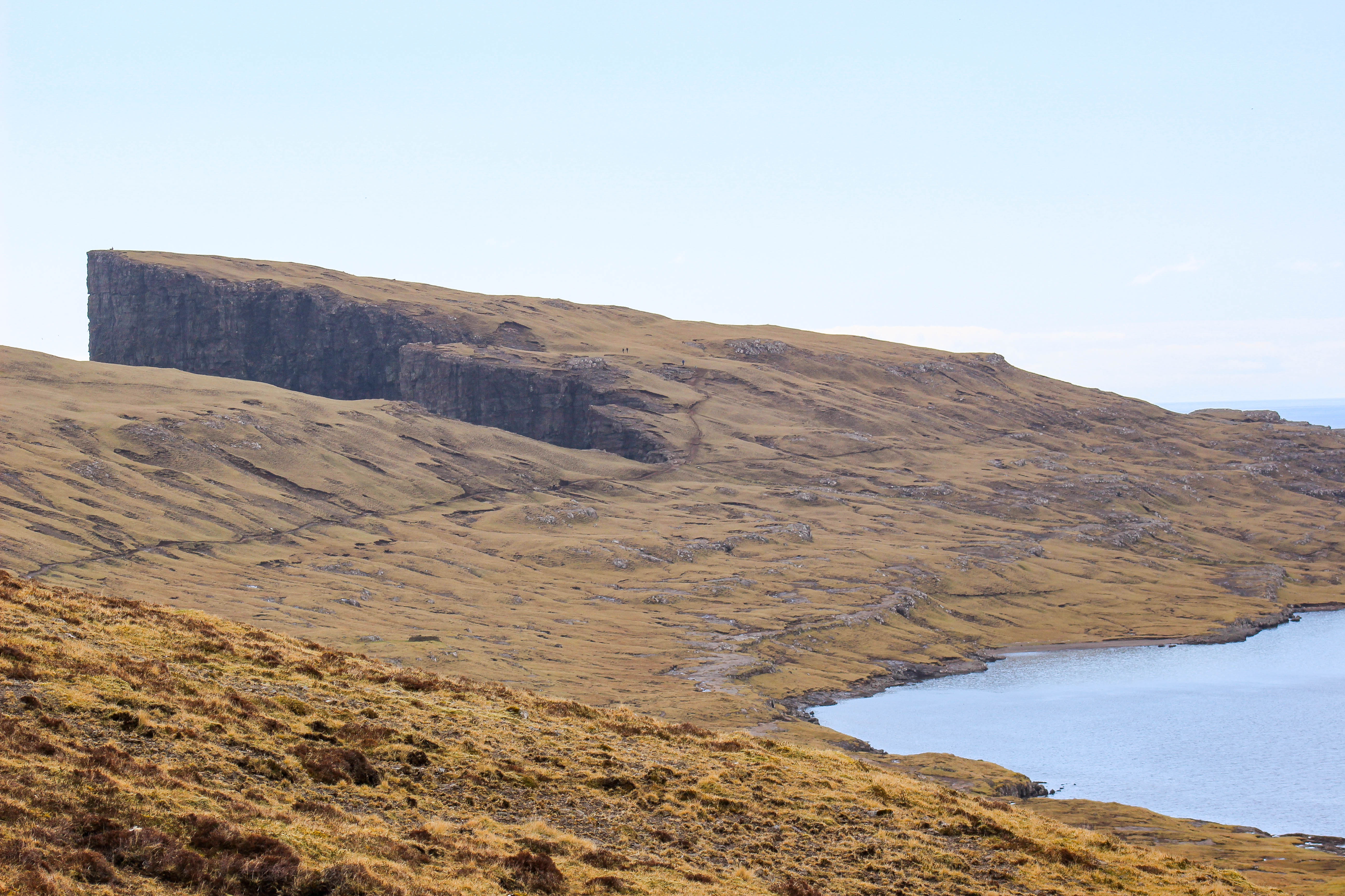 The Lake Sørvágsvatn hike out to Trælanípa cliffs and Bøsdalafossur waterfall | Faroe Islands | CompassAndTwine.com