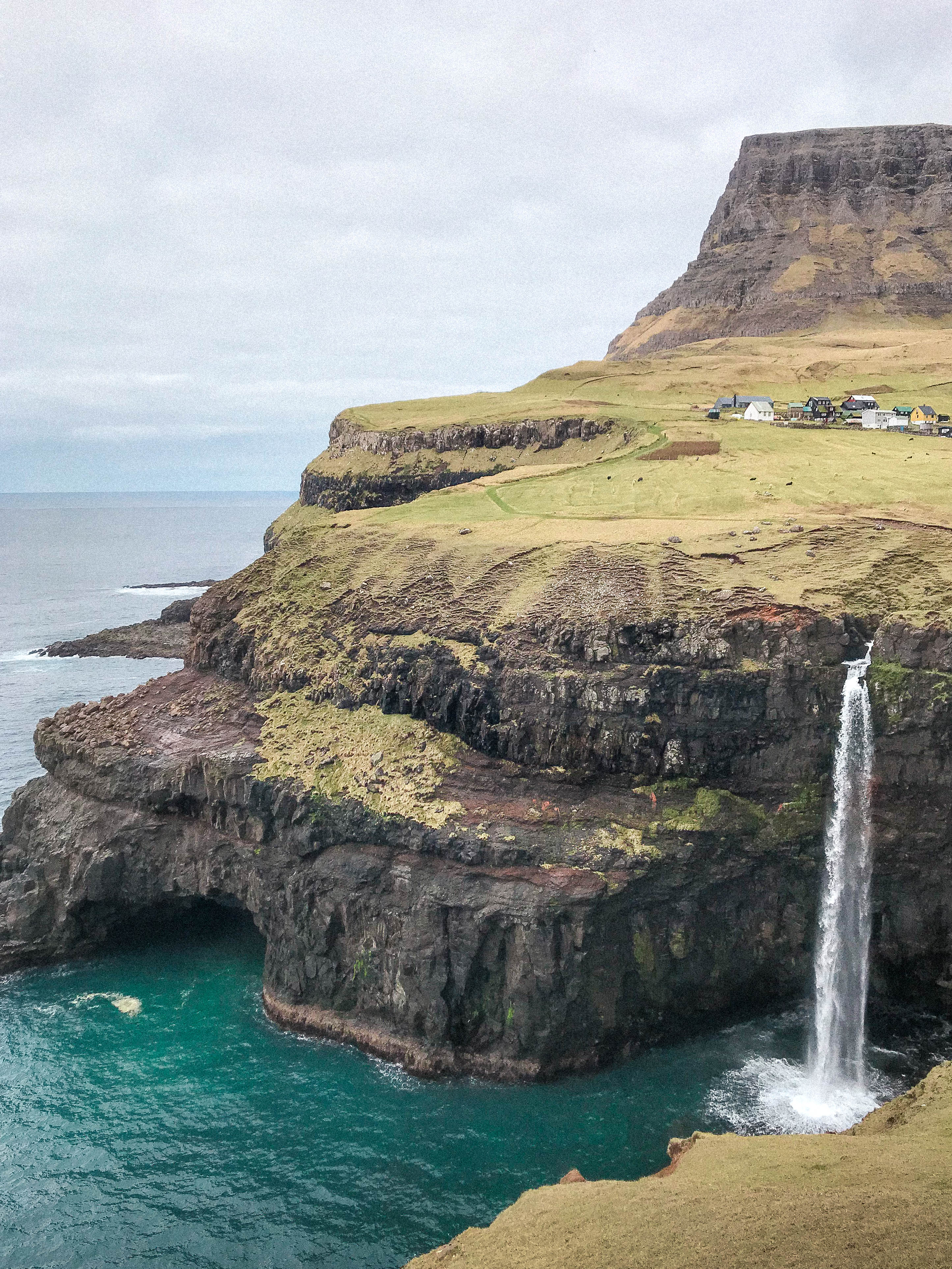 Múlafossur Waterfall in Gásadular. | Faroe Islands | CompassAndTwine.com