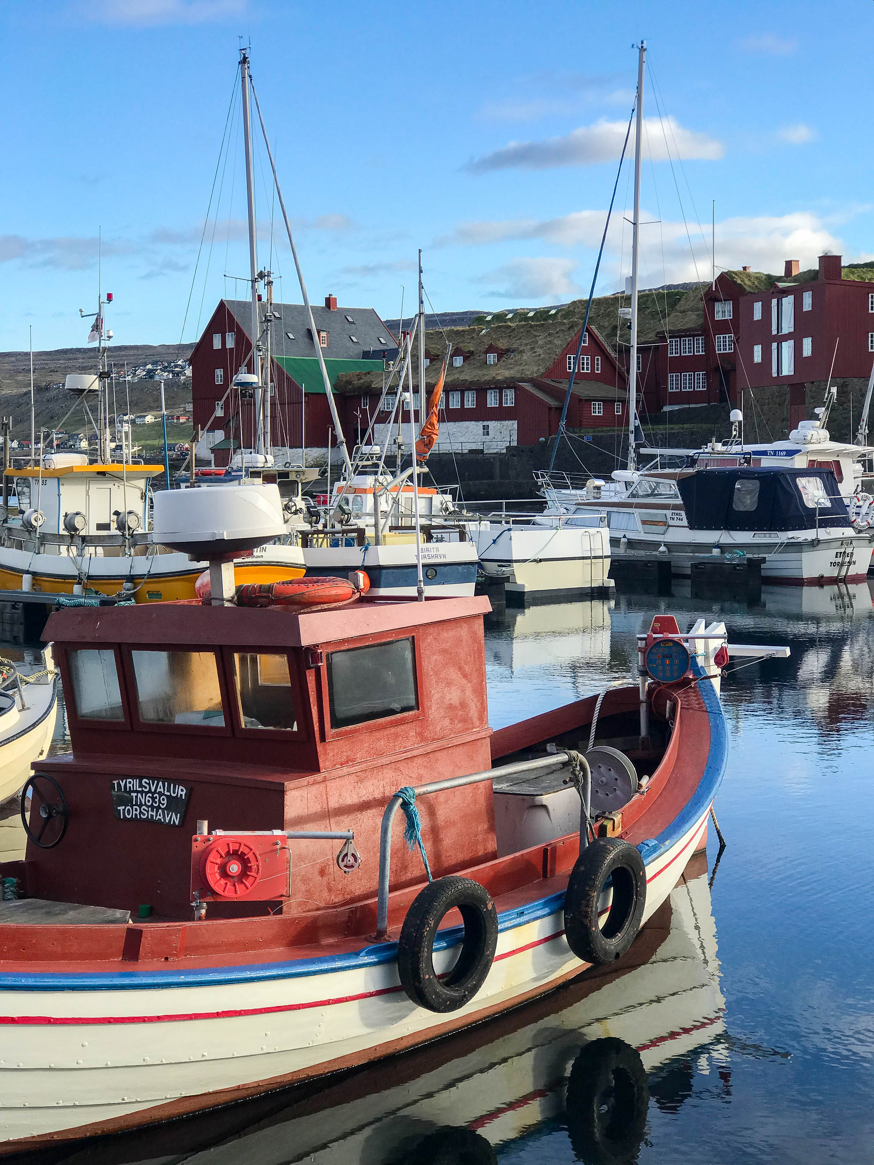 Fishing boats in the marina in Tórshavn