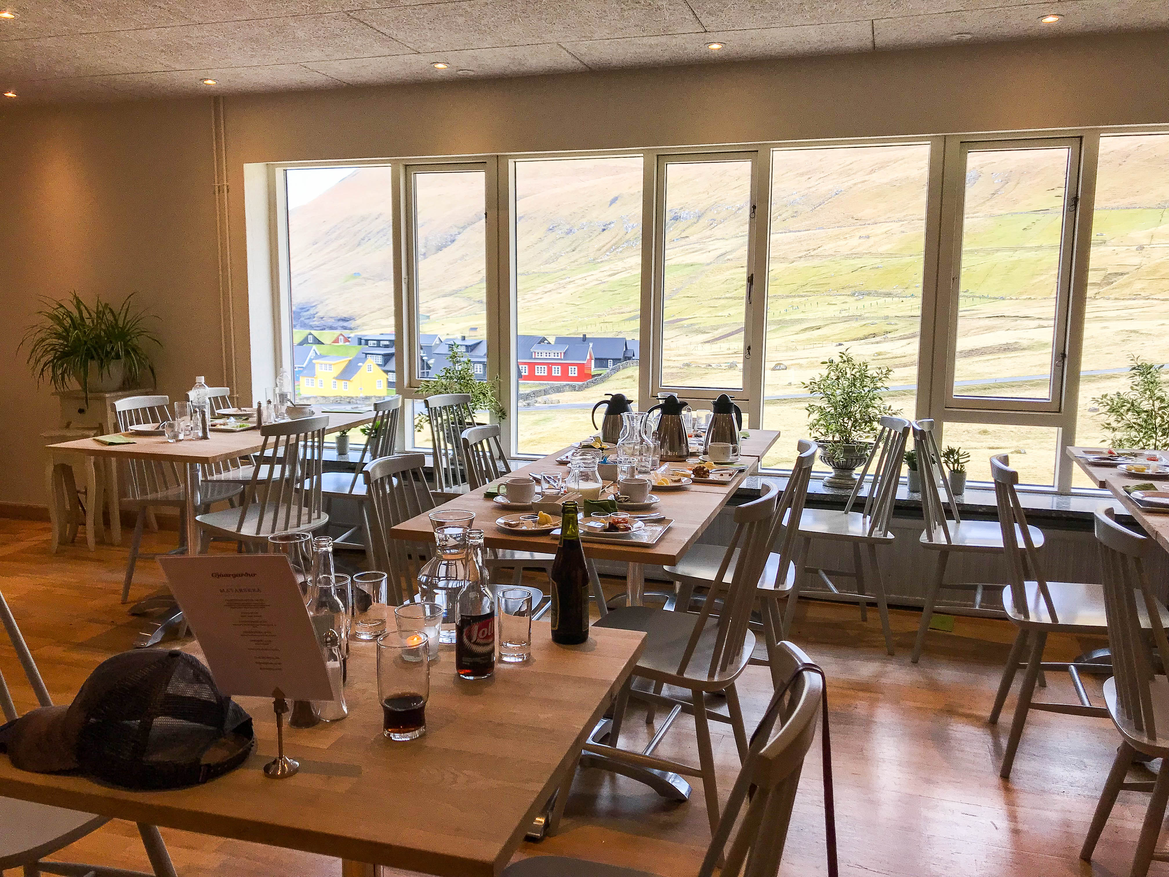 Lunch at in the Village of Gjógv, Faroe Islands | CompassAndTwine.com