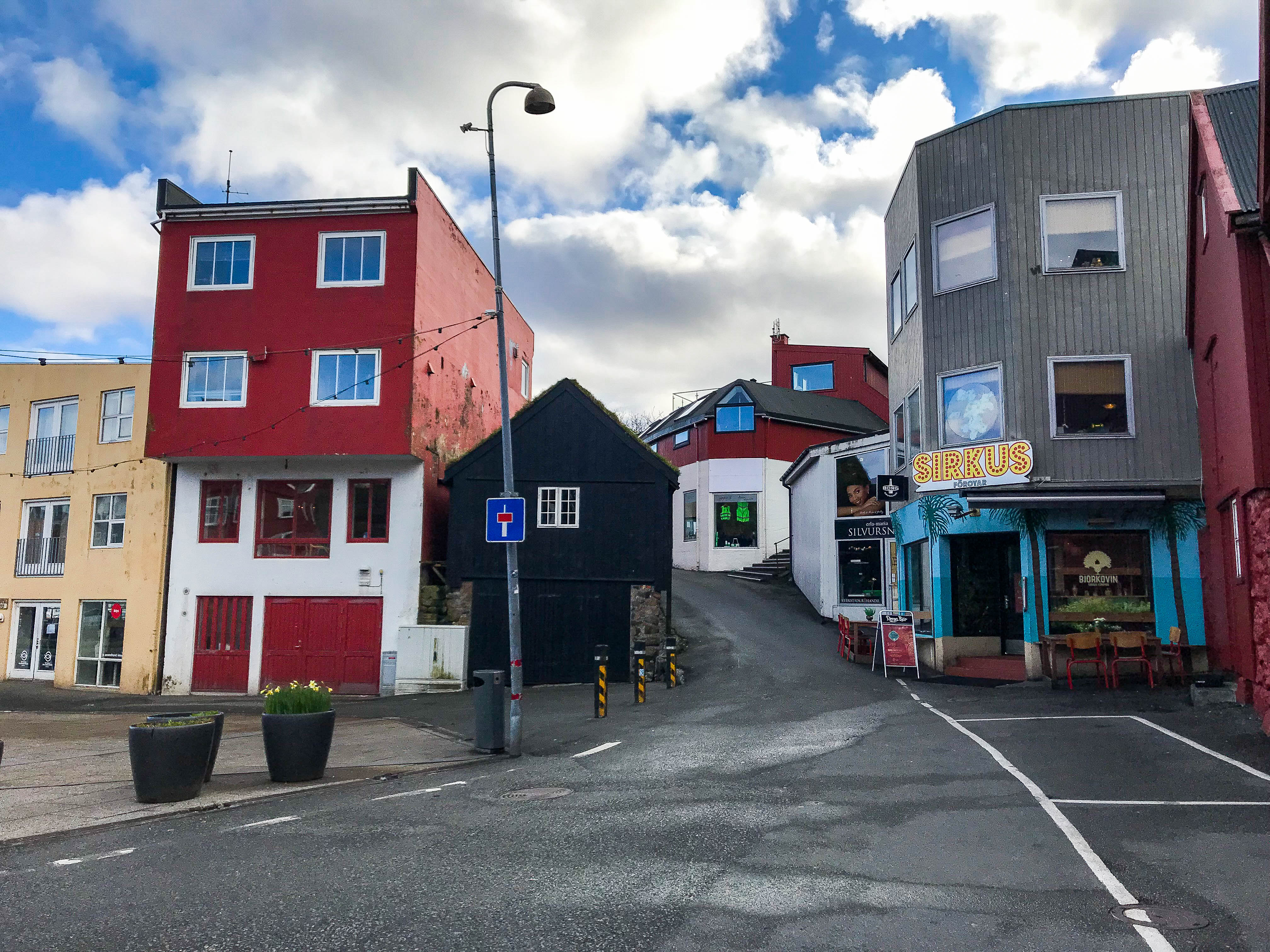 Streets of Tórshavn and Sirkus Bar 